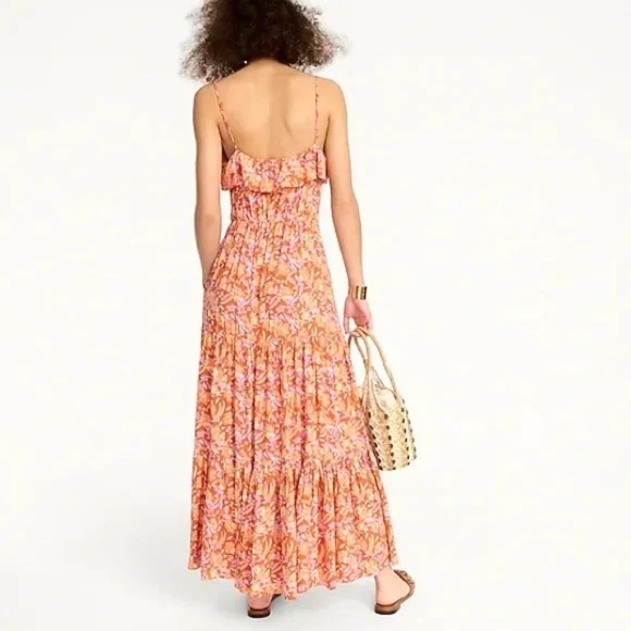 J. Crew tiered maxi dress in painted block print Size Medium - Picture 8 of 13